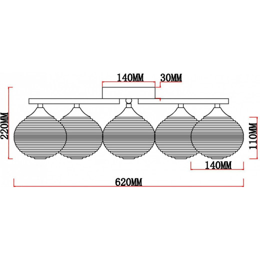 Потолочная люстра MyFar Gloria MR1800-5C