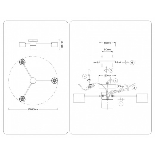 Потолочная люстра Ambrella Light COMFORT FL51722