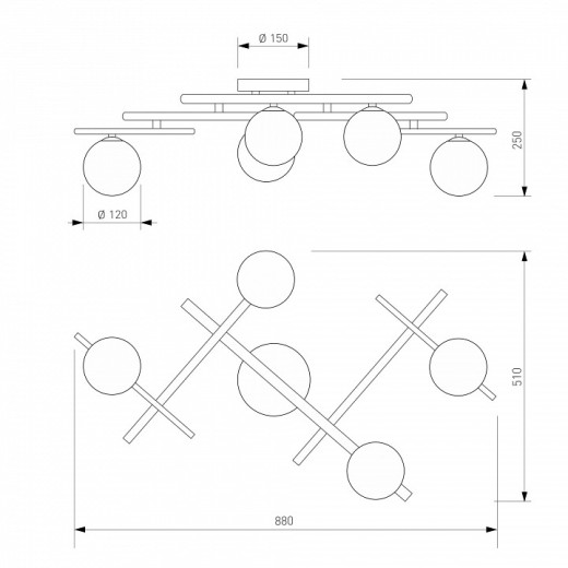 Потолочная люстра Eurosvet Liana 502001/5