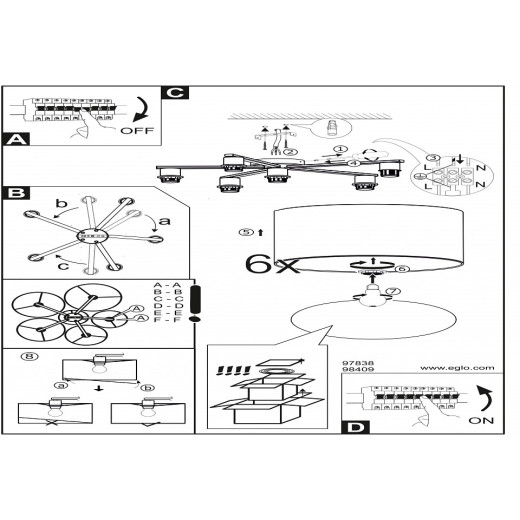 Потолочная люстра Eglo Pastore 97838