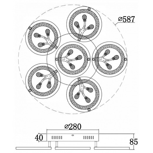 Потолочная люстра Freya Bodge FR10017CL-L92W