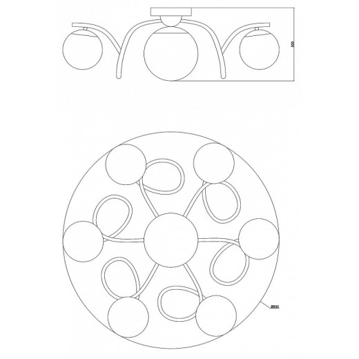 Потолочная люстра Moderli Circle V1150-5C