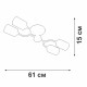 Потолочная люстра Vitaluce V2822 V2822-1/4PL