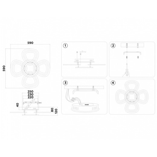 Потолочная люстра Ambrella Light FA FA8926