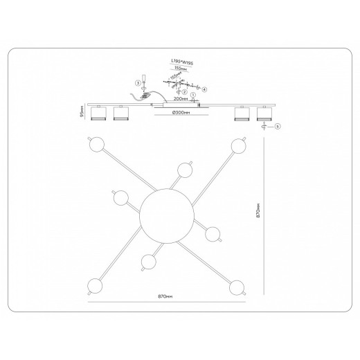 Потолочная люстра Ambrella Light COMFORT FL51759