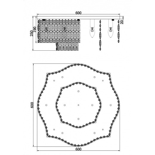 Потолочная люстра Maytoni Dune DIA005CL-10G