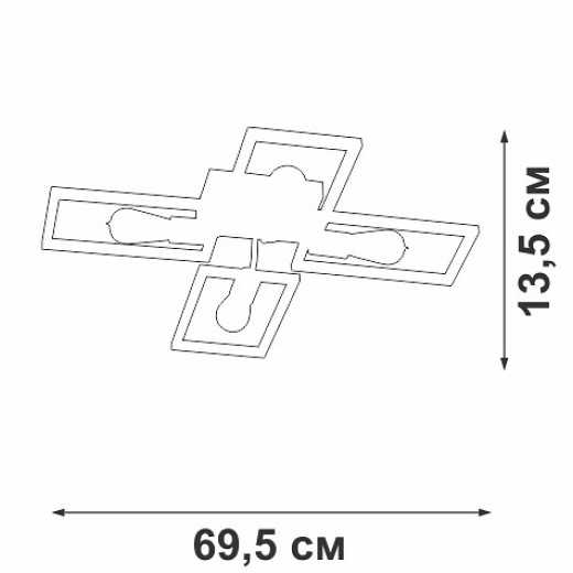 Потолочная люстра Vitaluce V3031 V3031-7/4PL