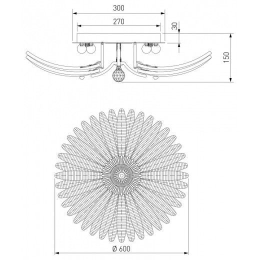 Потолочная люстра Eurosvet Flowers 101015/10