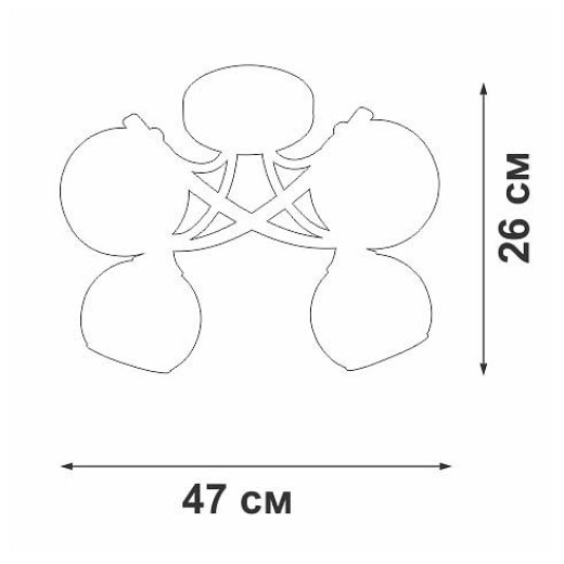 Потолочная люстра Vitaluce V2564 V2564-1/4PL