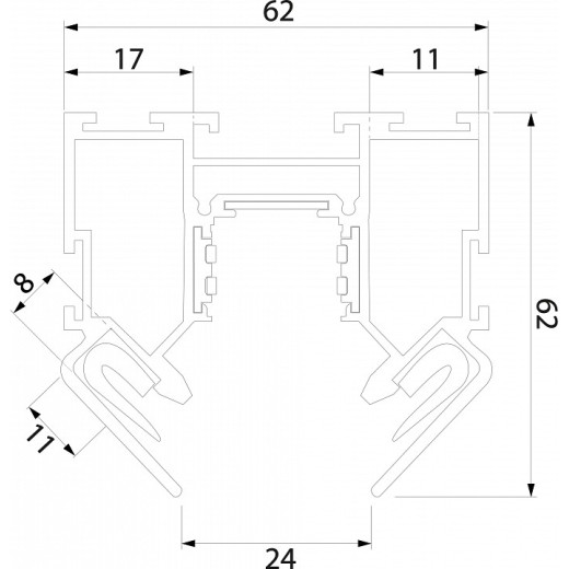 Трек встраиваемый Elektrostandard Slim Magnetic a062150