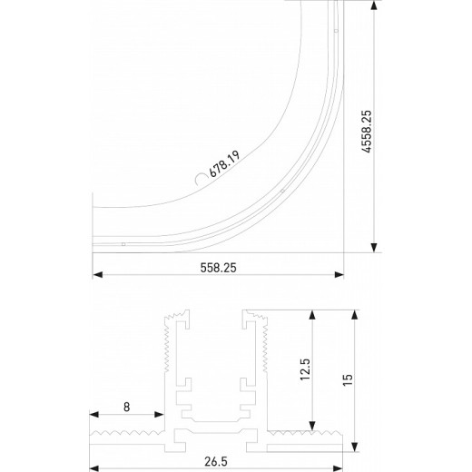 Трек встраиваемый Elektrostandard Mini Magnetic a067999