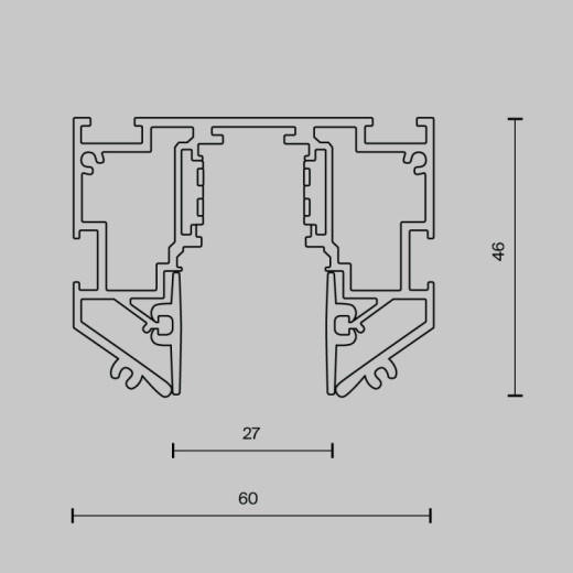 Трек встраиваемый Maytoni Technical Busbar TRX034-SCH-423B