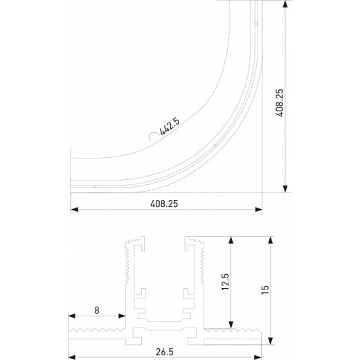 Трек встраиваемый Elektrostandard Mini Magnetic a067998
