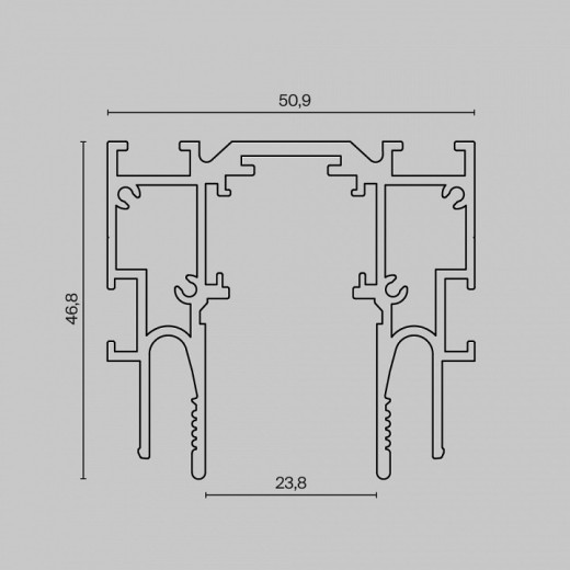 Трек встраиваемый Busbar trunkings Exility TRX034-SCCL-422B