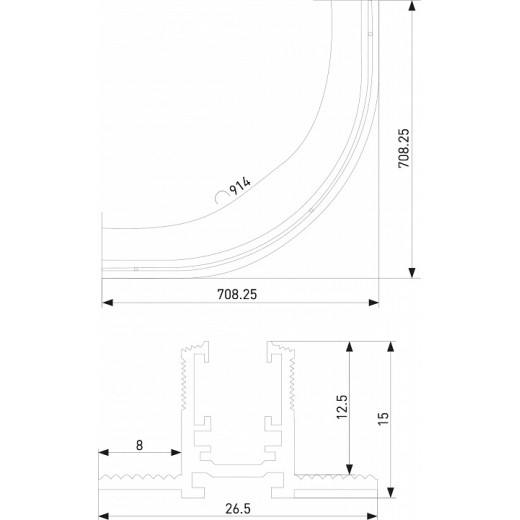 Трек встраиваемый Elektrostandard Mini Magnetic a068000