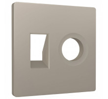 Накладка для ТВ-розетки и RJ-11 или RJ-45 Ambrella Volt ALFA AP3725