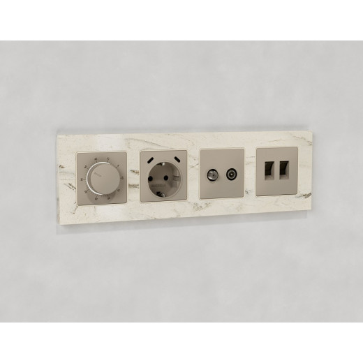 Накладка для розетки RJ-11 или RJ-45 Ambrella Volt ALFA AP3721