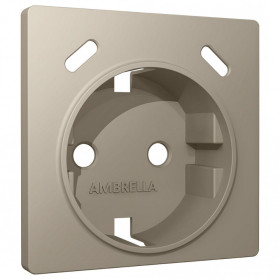 Накладка для розетки с заземлением и со шторками и 2хUSB type С Ambrella Volt ALFA AP3705