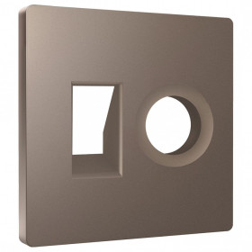 Накладка для ТВ-розетки и RJ-11 или RJ-45 Ambrella Volt ALFA AP6425