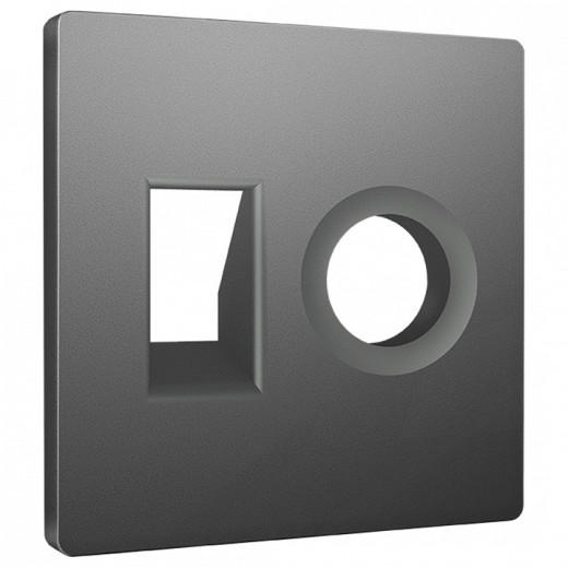 Накладка для ТВ-розетки и RJ-11 или RJ-45 Ambrella Volt ALFA AP6625