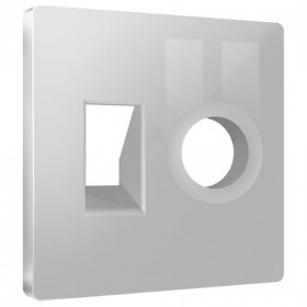 Накладка для ТВ-розетки и RJ-11 или RJ-45 Ambrella Volt ALFA AP4125