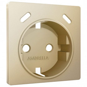 Накладка для розетки с заземлением и со шторками и 2хUSB type С Ambrella Volt ALFA AP6105