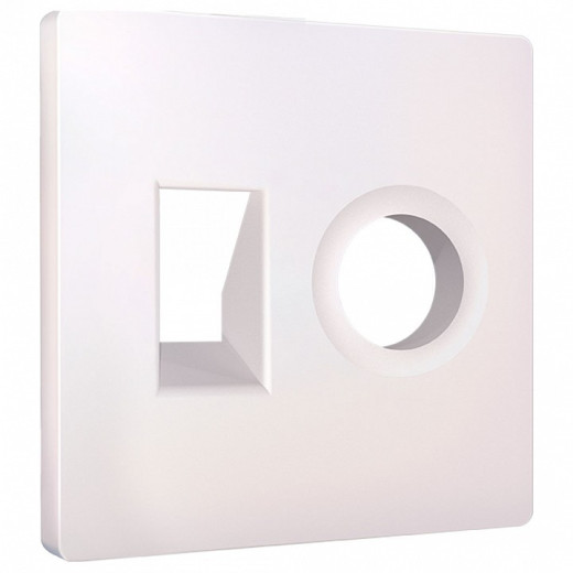 Накладка для ТВ-розетки и RJ-11 или RJ-45 Ambrella Volt ALFA AP2125