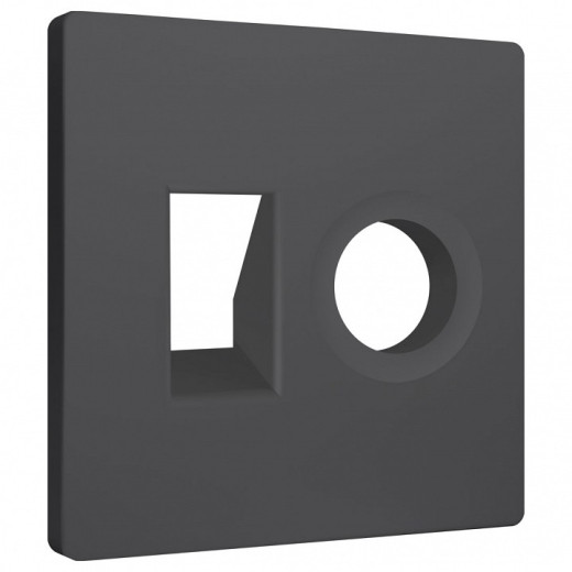 Накладка для ТВ-розетки и RJ-11 или RJ-45 Ambrella Volt ALFA AP9125