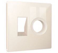 Накладка для ТВ-розетки и RJ-11 или RJ-45 Ambrella Volt ALFA AP3125