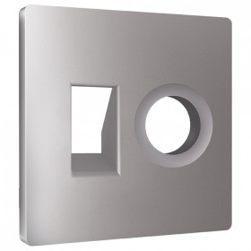 Накладка для ТВ-розетки и RJ-11 или RJ-45 Ambrella Volt ALFA AP5125