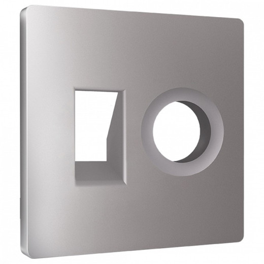 Накладка для ТВ-розетки и RJ-11 или RJ-45 Ambrella Volt ALFA AP5125