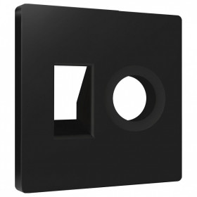 Накладка для ТВ-розетки и RJ-11 или RJ-45 Ambrella Volt ALFA AP8125