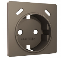 Накладка для розетки с заземлением и со шторками и 2хUSB type С Ambrella Volt ALFA AP6405