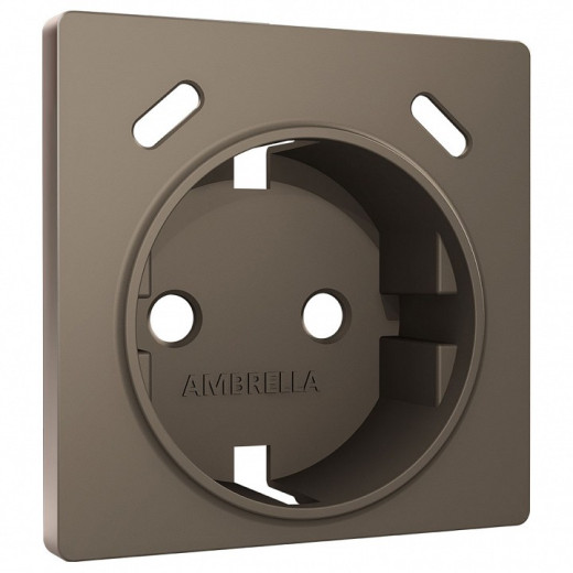 Накладка для розетки с заземлением и со шторками и 2хUSB type С Ambrella Volt ALFA AP6405