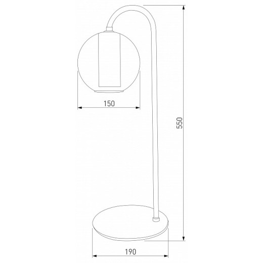 Настольная лампа декоративная Eurosvet Cobble 80508/1 дымчатый
