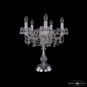 Настольная лампа декоративная Bohemia Ivele Crystal 1410 1410L/5/141-47 Ni V0300
