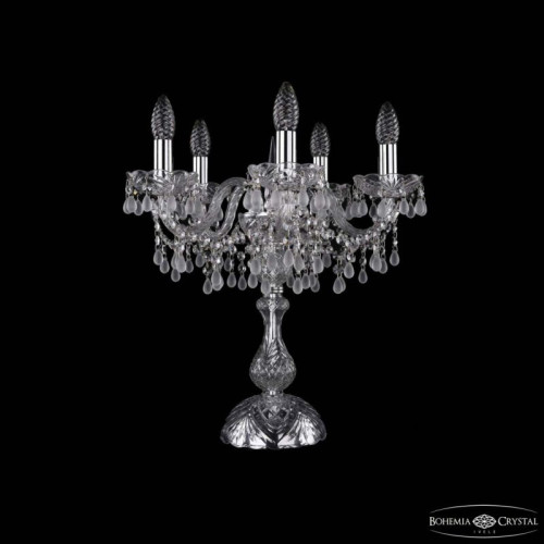 Настольная лампа декоративная Bohemia Ivele Crystal 1410 1410L/5/141-47 Ni V0300