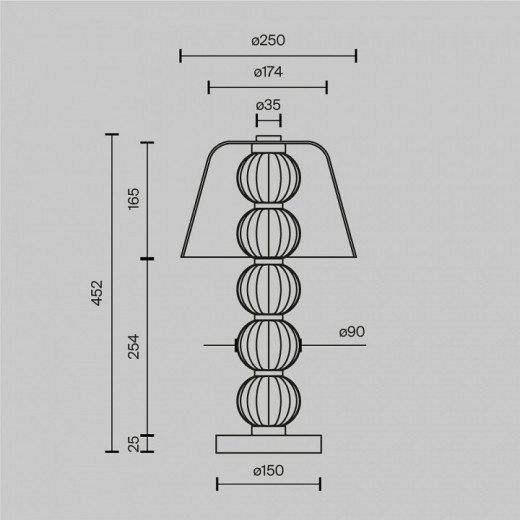 Настольная лампа декоративная Maytoni Amulet MOD555TL-L8G3K