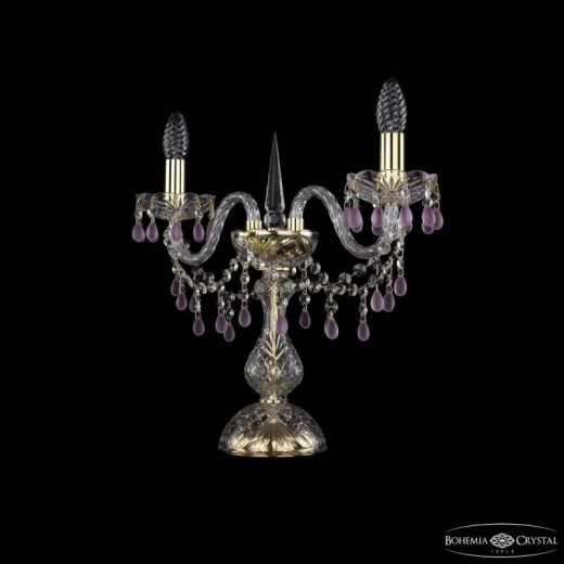 Настольная лампа декоративная Bohemia Ivele Crystal 1410 1410L/2/141-39 G V7010