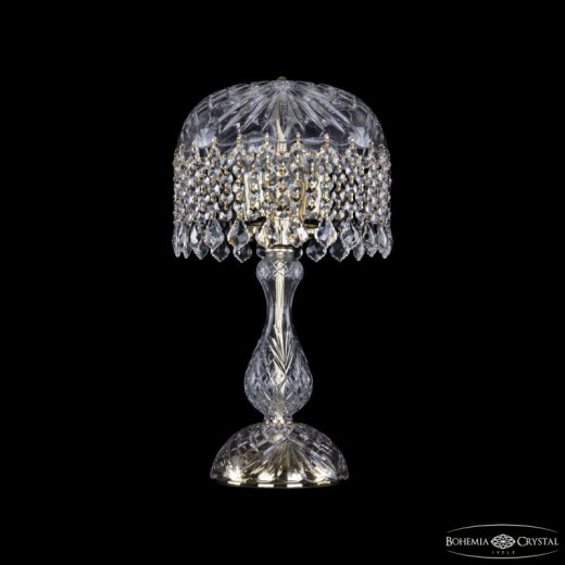 Настольная лампа декоративная Bohemia Ivele Crystal 1478 14781L1/25 G Leafs