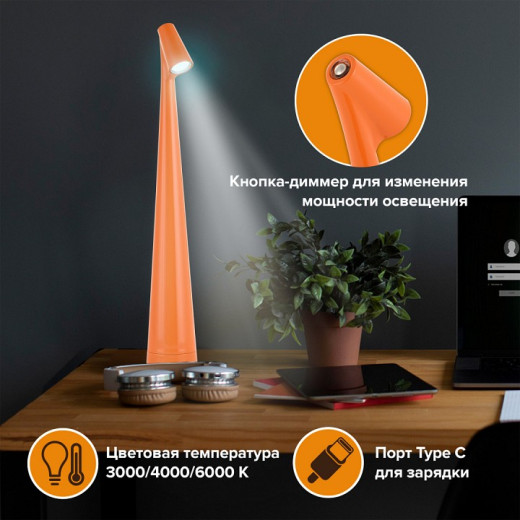 Настольная лампа декоративная Arte Milano  128101/H350/3-6K/3W Orange