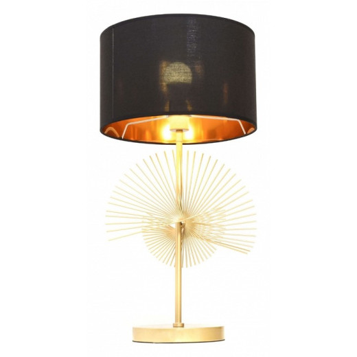 Настольная лампа декоративная LUMINA DECO Fabi LDT 5534 GD+BK
