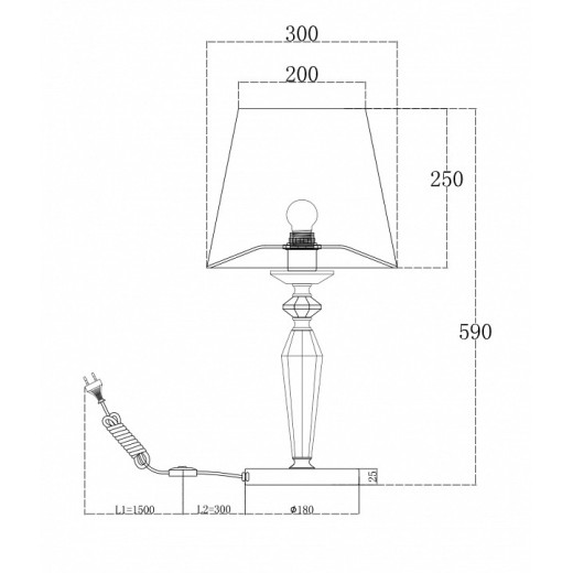 Настольная лампа декоративная Maytoni Beira MOD064TL-01N
