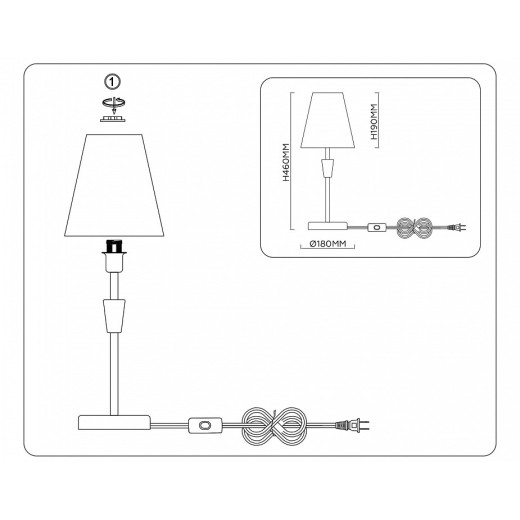 Настольная лампа декоративная Ambrella Light LH LH75057