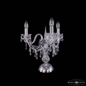 Настольная лампа декоративная Bohemia Ivele Crystal 1403 1403L/3/141-39 Ni