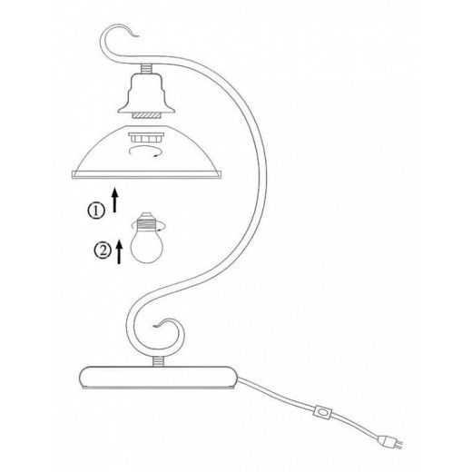 Настольная лампа декоративная Globo Sassari 6905-1T