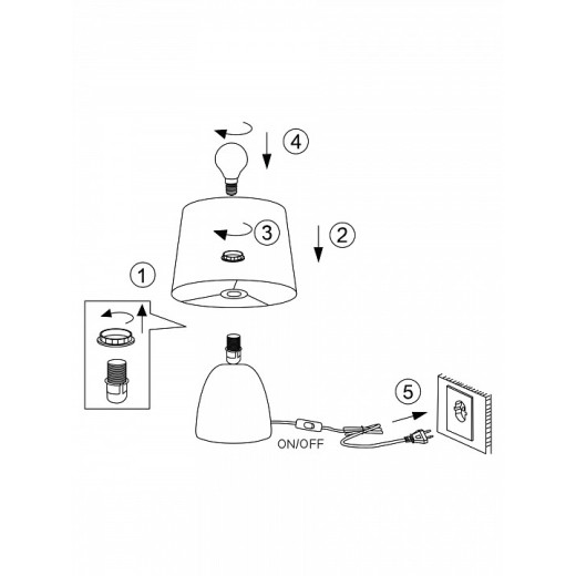 Настольная лампа декоративная Rivoli Damaris Б0057259