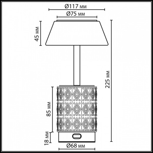 Настольная лампа декоративная Odeon Light Lulu 5454/6TL