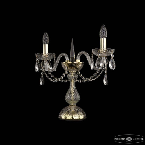 Настольная лампа декоративная Bohemia Ivele Crystal 1402 1402L/2/141-39 G