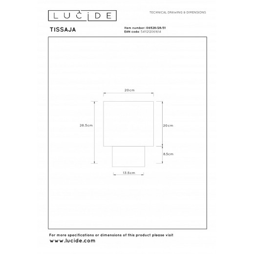 Настольная лампа декоративная Lucide TISSAJA 06528/28/31